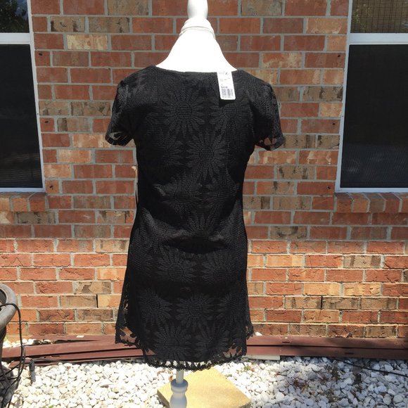 Forever 21 Size Medium Women Black Dress Short LBL  NWT Short Sleeve - Picture 9 of 10